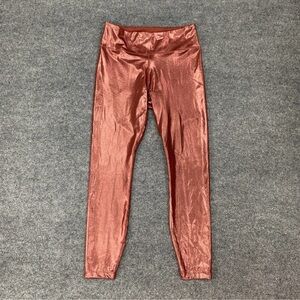 Nike Dri Fit Icon Clash Legging Womens M Medium Rose Gold Metallic Pull On Pants